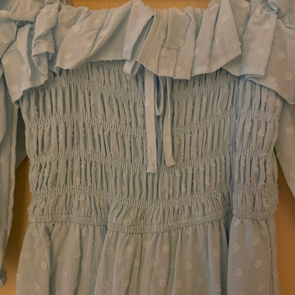 Light Blue Vintage Style Maxi Dress - Picture 7 of 9